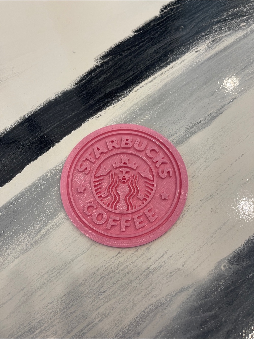 Starbucks Pink Round Silicone Logo Coaster